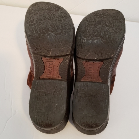 Born Brown Leather Clogs Women's Size 7 Mules - Picture 8 of 9